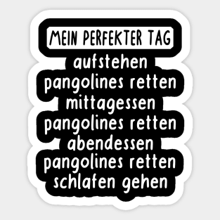 Pangoline Retten Natur Liebe Schuppentier Motiv Sticker